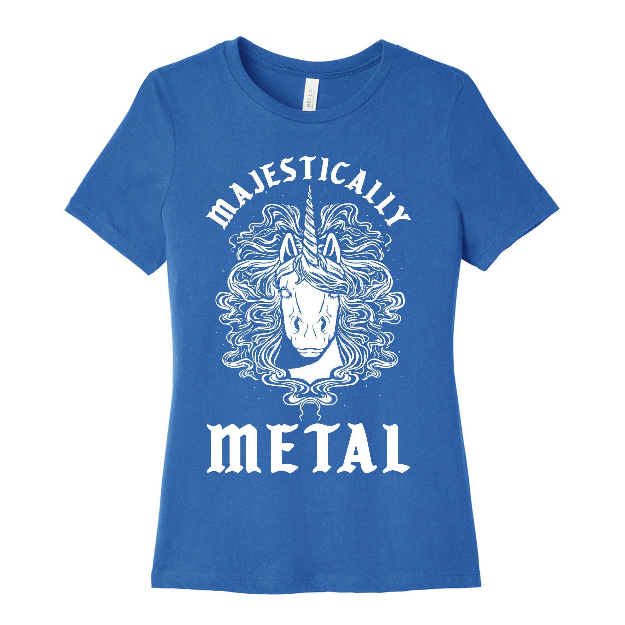 Majestically Metal Unicorn Women's Cotton Tee